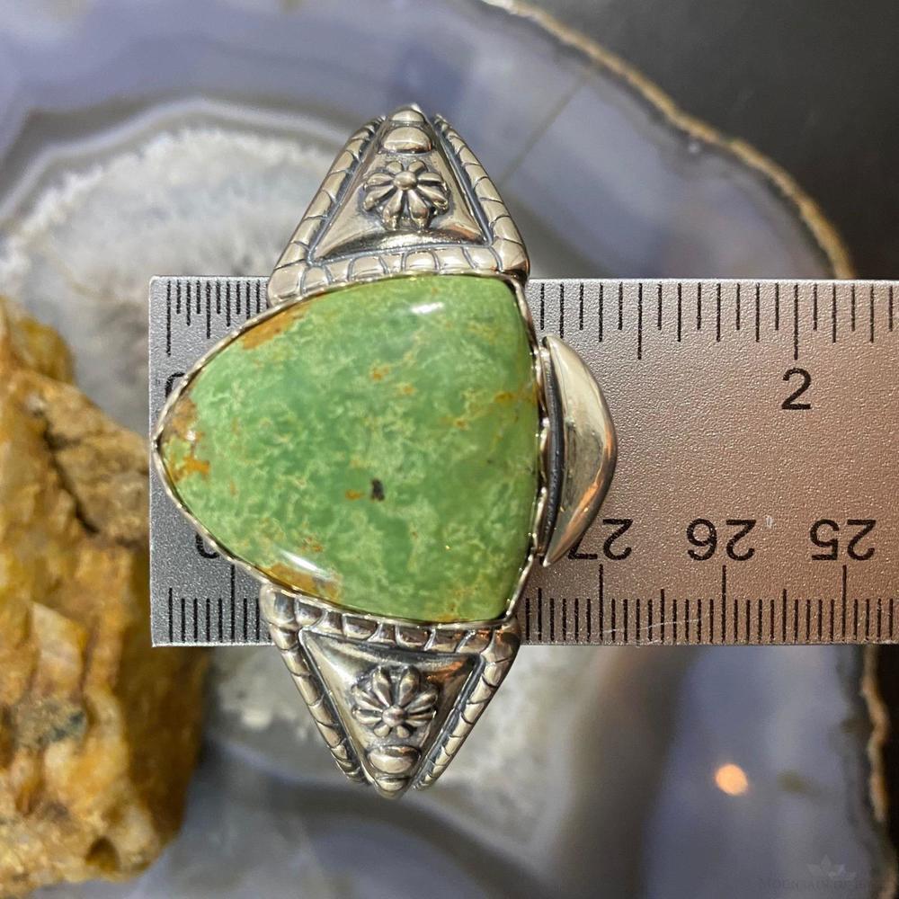 Carolyn Pollack Sterling Shield Green Turquoise Decorated Bracelet For Women - Picture 10 of 10